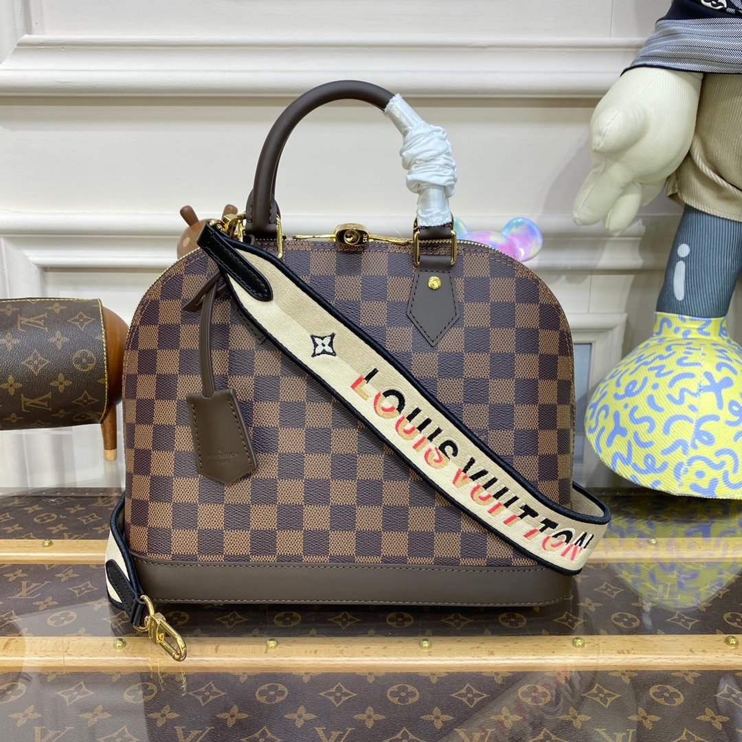 LV Alma Damier Ebene Big And Strap 2
