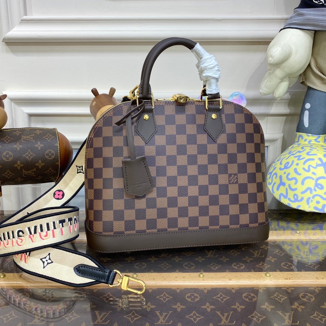 LV Alma Damier Ebene Big And Strap 3