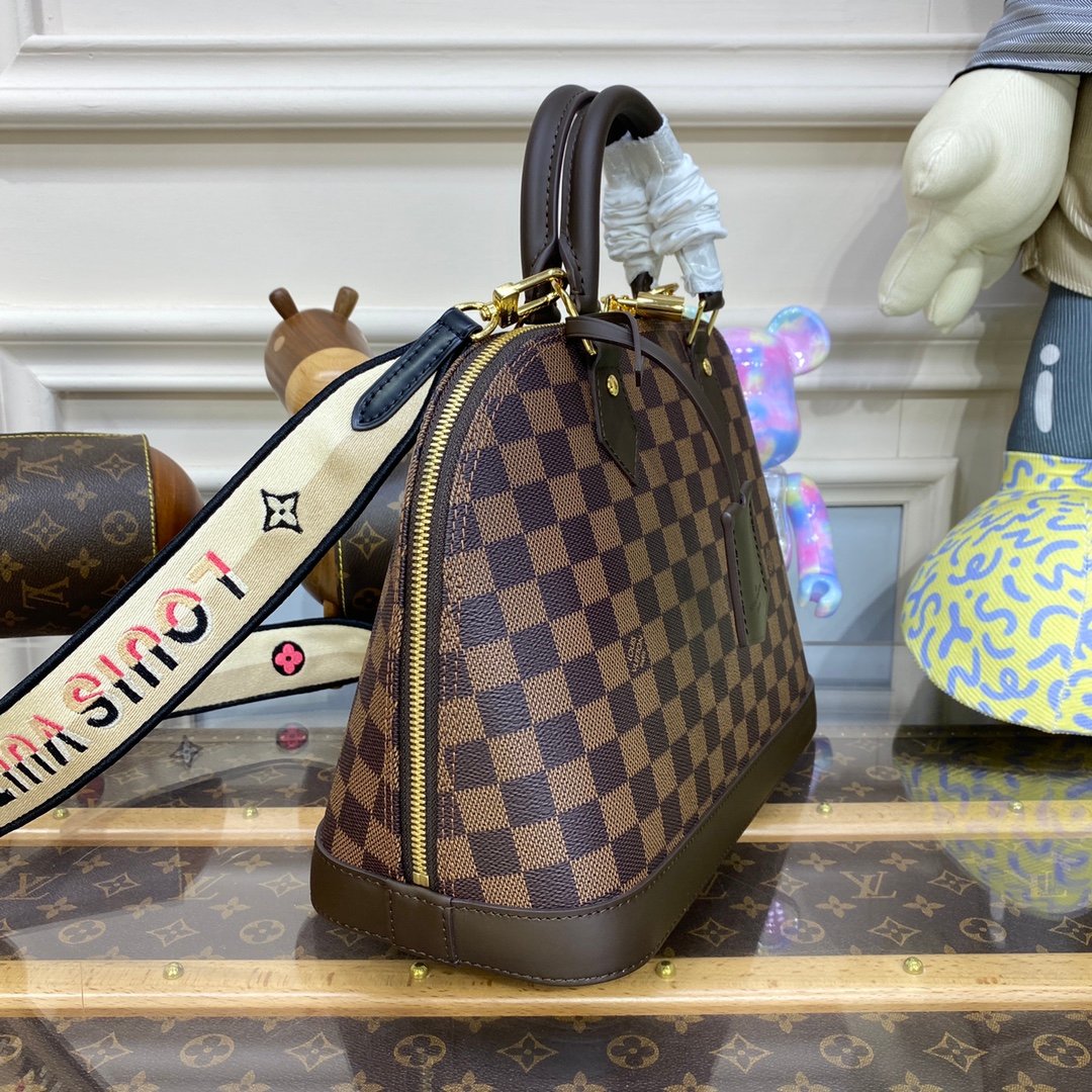 LV Alma Damier Ebene Big And Strap 5