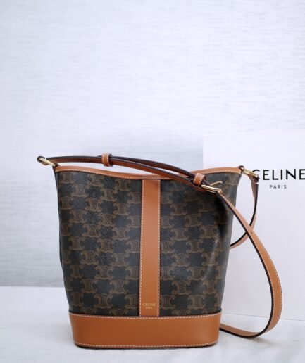 Celine Mini Tromphe Canvas Brown