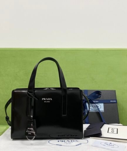 Prada Re-Edition 1995 Brushed leather mini handbag - Black SHW
