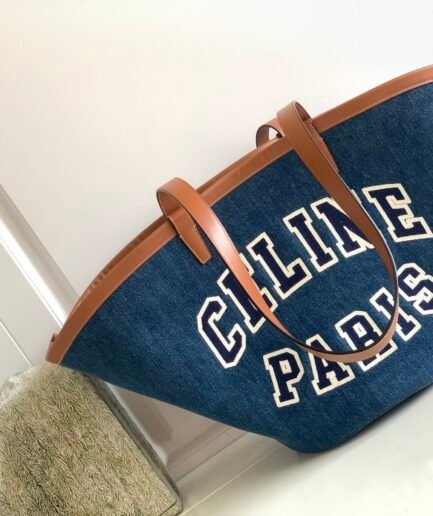 Celine Blue Shopping Bag Paris