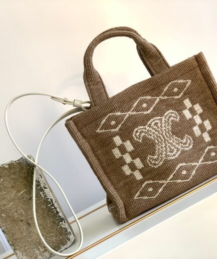 Celine Cabas Thais Triomphe Brown