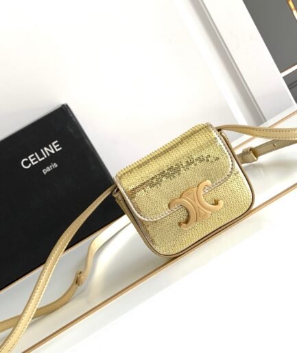 Celine Triomphe Mini Gold