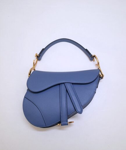 Dior Small Saddle Bag - Royal Blue - GHW 20cm
