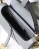 Dior Classic Medium Saddle Bag - Gray Leather -GHW 25.5cm 9 i1585631830 8786 8