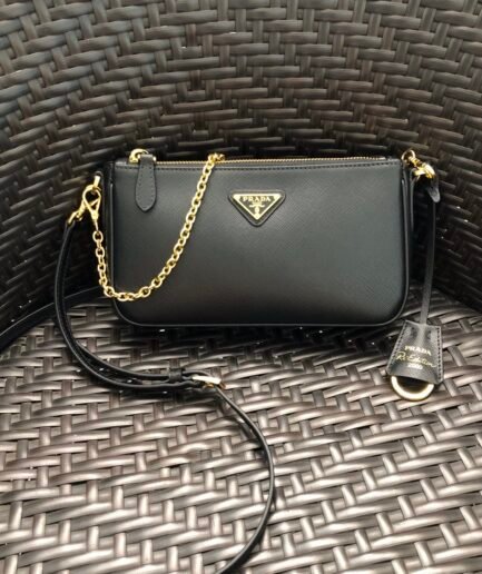 Prada Re-Edition 2000 Saffiano Leather Bag - Black GHW