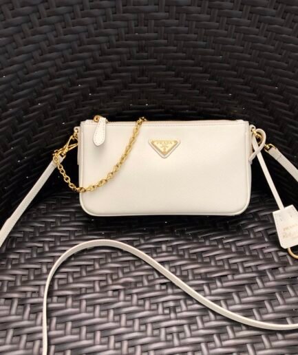 Prada Re-Edition 2000 Saffiano Leather Bag - Blanc~White GHW