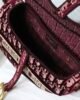 Dior Medium Saddle Bag - Burgundy Oblique Embroidery - GHW 25.5cm 4 i1603901026 5279 6
