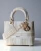 Dior Lady D-Lite Medium - Striped Off-White Embroidery - 24cm GHW 1 i1619239175 2420 0