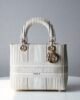 Dior Lady D-Lite Medium - Striped Off-White Embroidery - 24cm GHW 6 i1619239175 4917 1