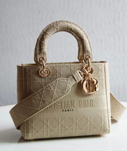 Dior D-lite Lady Medium - Sand Yellow - 24cm