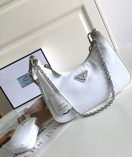 Prada Re-Edition 2005 Nylon - White SHW