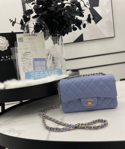 Chanel Mini Flap Caviar - Lavender Purple GHW - A01116 - 20cm