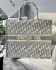Large Dior Book Tote - Grey Oblique Embroidery - 41.5cm 1 i1640885795 7698 0
