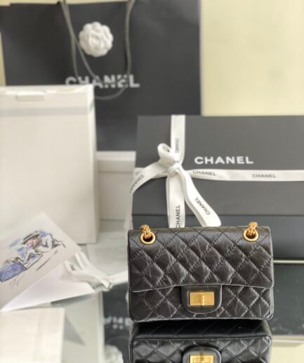 Chanel Reissue 2.55 Mini - Black GHW - 20cm