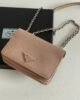 Prada Saffiano Leather Chain Shoulder Bag - Beige SHW 8 i1655277296 9110 1