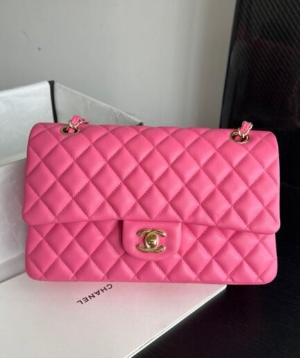 Chanel Medium Flap Caviar - Classic Pink GHW - A01112 - 25cm