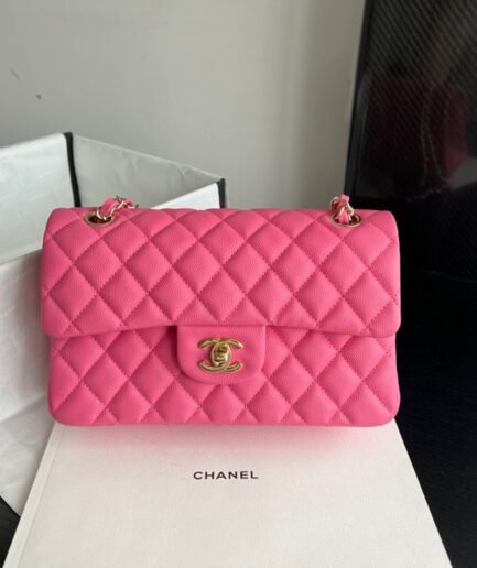 Chanel Small Flap Caviar -Classic Pink GHW - A01113 - 23cm