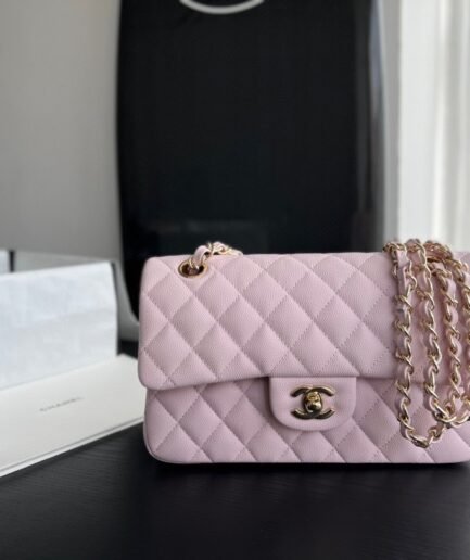 Chanel Small Flap Caviar - Light Pink GHW - A01113 - 23cm