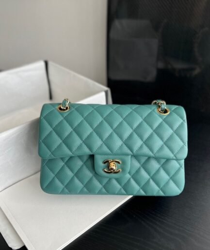 Chanel Small Flap Caviar - Tiffany Green GHW - A01113 - 23cm
