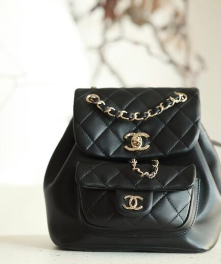 Chanel Mini Duma Backpack - Black SHW