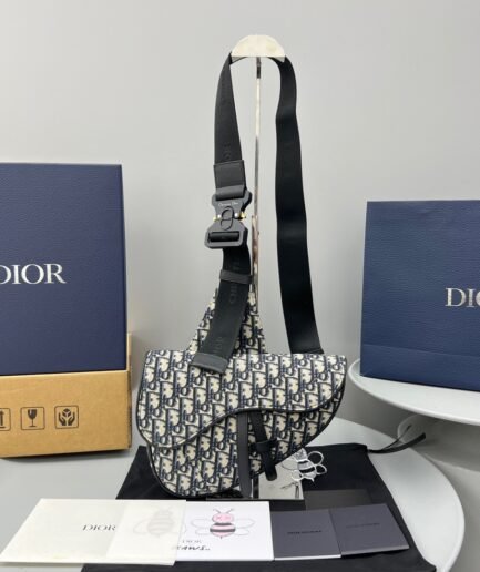 Dior Saddle Bag for Men - Oblique Embroidery