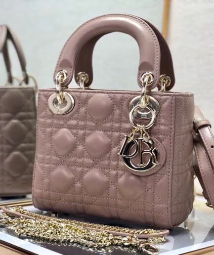 Dior Lady Mini - Dusty Pink - 17cm