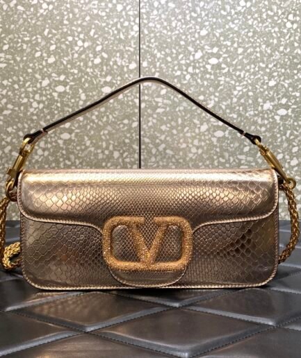 Valentino Mini Lock Gold V Long