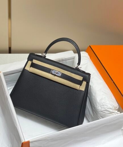 Hermes Kelly Togo 28cm - Noir - Palladium Hardware