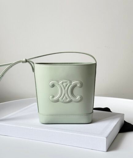 Celine Mini Bucket Cuir Triomphe Mint