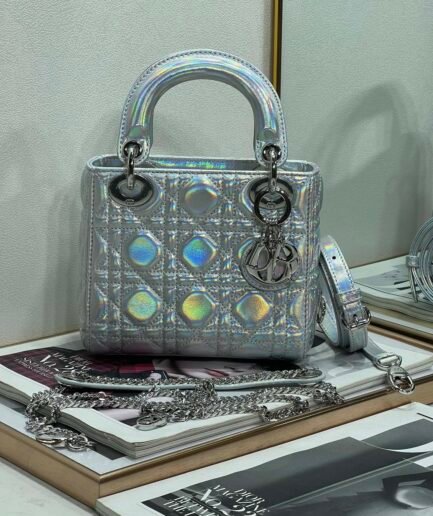 Dior Mini Lady - Chrome Iridescent - SHW - 17cm