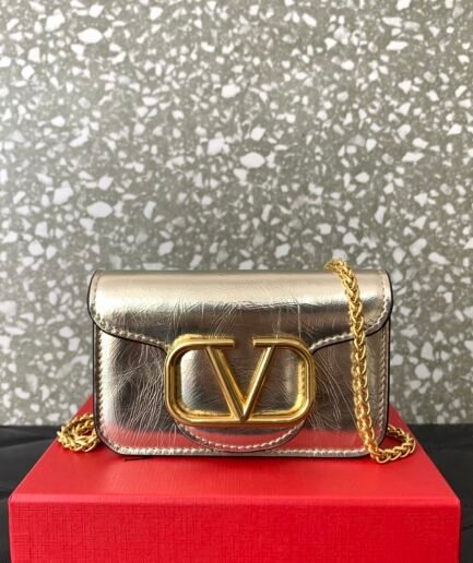 Valentino V Mini Lock Silver