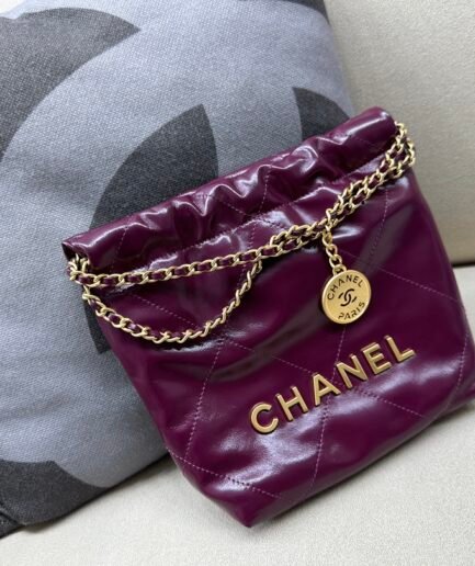 Chanel 22 Mini 20cm - Purple GHW