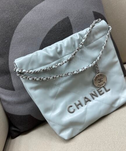 Chanel 22 Mini 20cm - Light Gray SHW