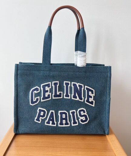 Celine Eggshell Denim Bag