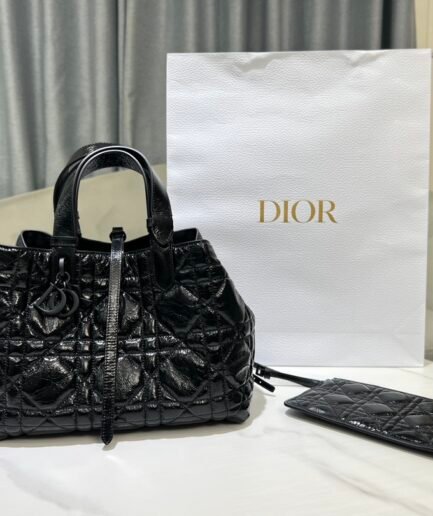 Dior Toujours Bag - Black Macrocannage - BHW