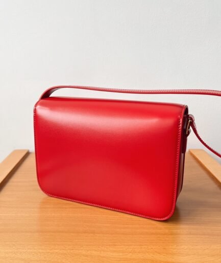Celine Calfskin Shiny Red GHW